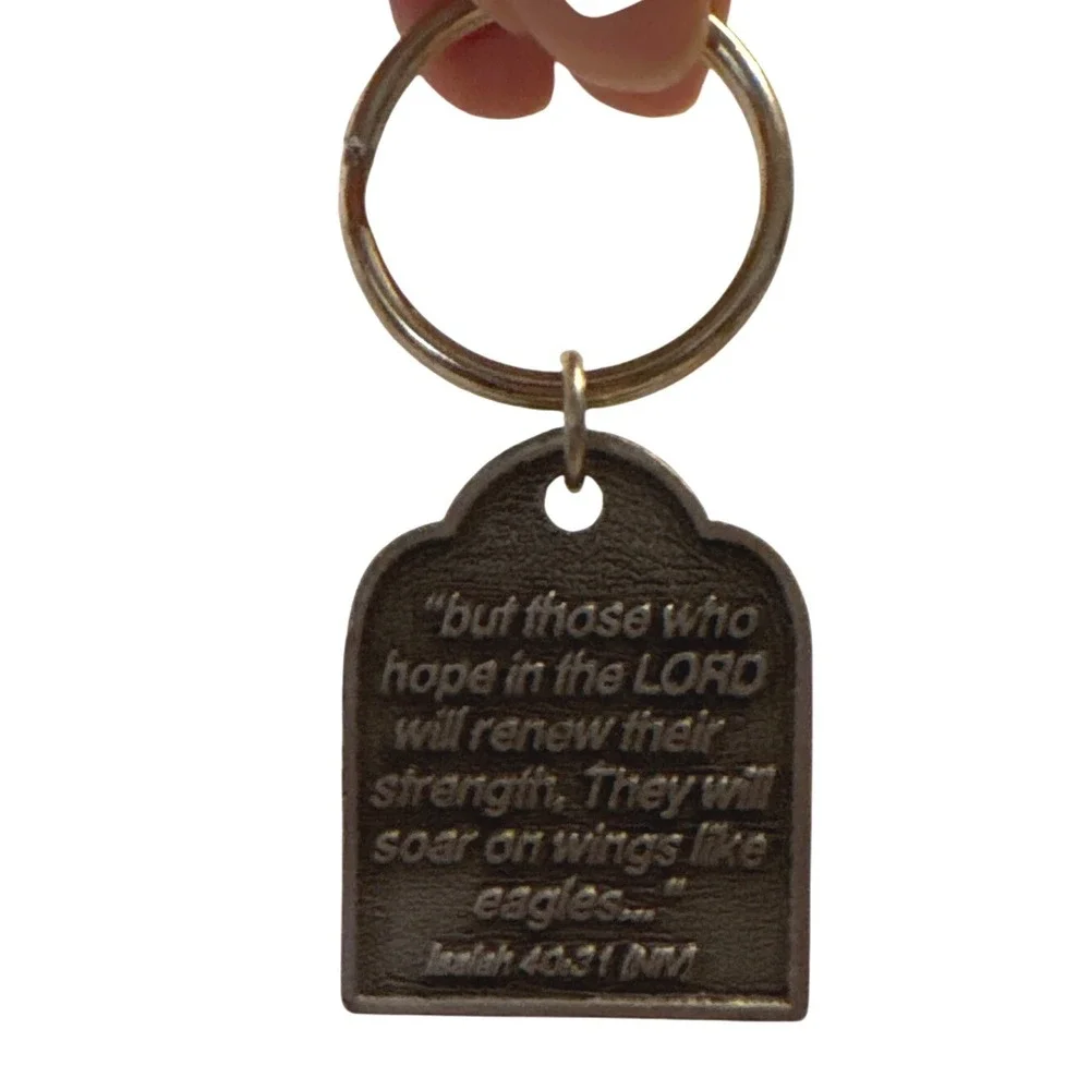Empowered to Serve Eagle‎ Inspirational Bible Verse Isaiah 40 31 Keychain
